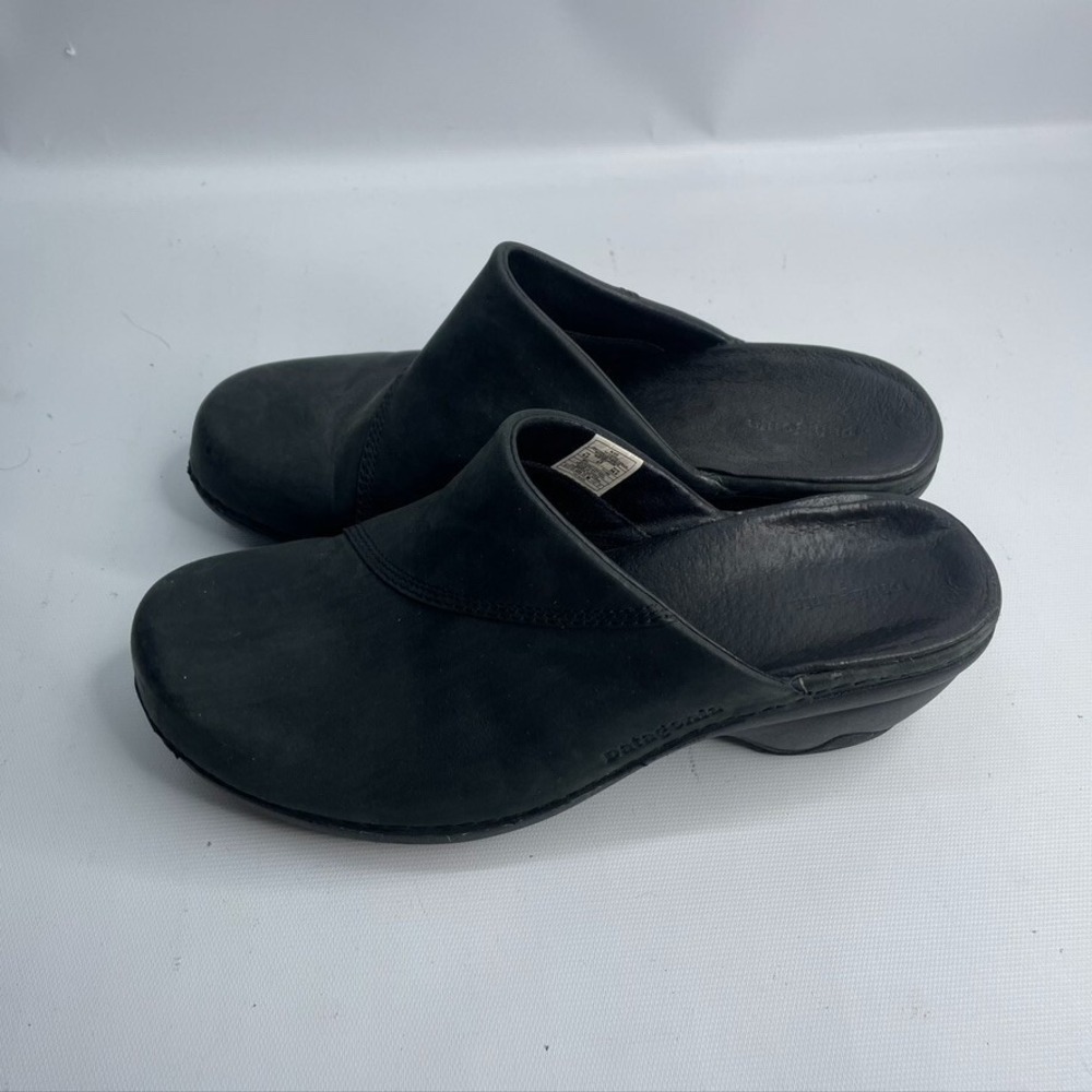 Patagonia Size 8.5 Better Clog Slide‎ Mules Leather Shoe Black Style T11500 - Picture 3 of 8